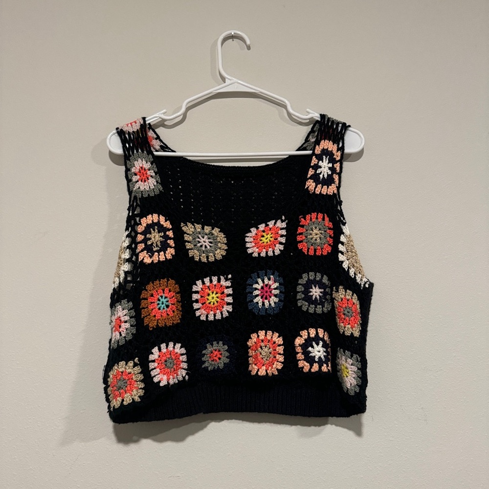 SHEIN Cropped Boho Floral Top